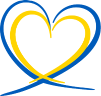 Herz aus Ukraine Farben