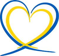 Herz aus Ukraine Farben Herz aus Ukraine Farben